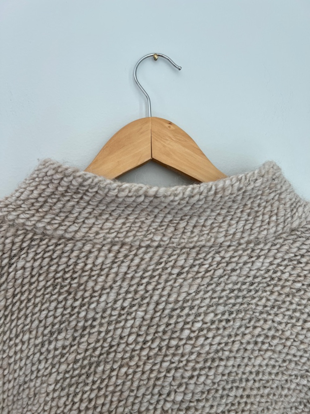 Eileen Fisher Wool Blend Chunky Knit Coatigan in Light Taupe Size M - Picture 14 of 17